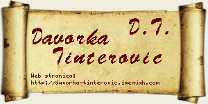 Davorka Tinterović vizit kartica